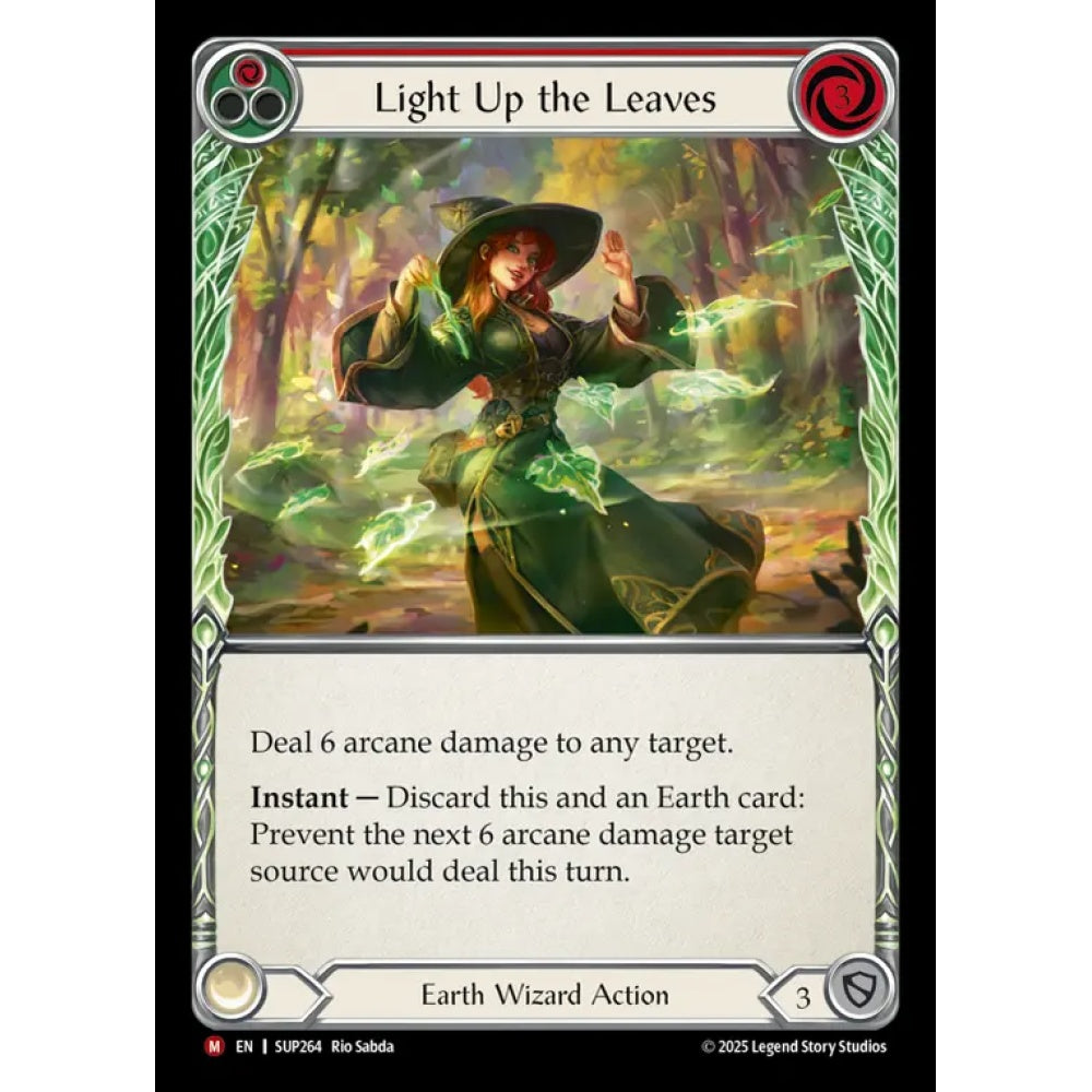Light Up the Leaves SUP264 Majestic Flesh & Blood Trading Card Game Super Slam in Regular Art