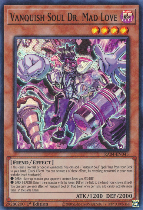 Vanquish Soul Dr. Mad Love WISU-EN019 Collector's Rare Collector's Rare Yu-Gi-Oh Wild Survivors in Art