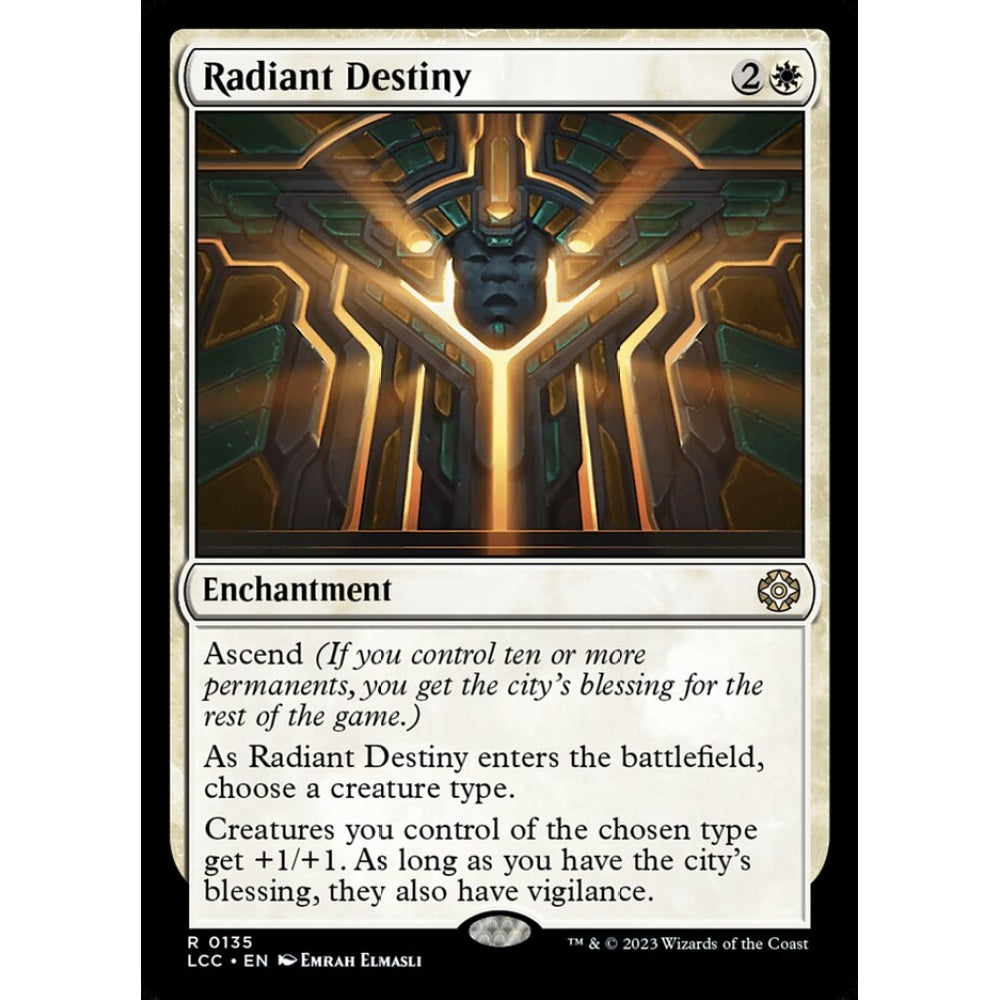 Radiant Destiny, rare, 135, Magic the Gathering, The Lost Caverns of Ixalan Commander