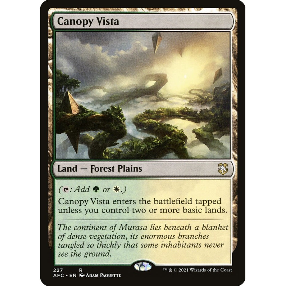 Canopy Vista rare 227 Magic the Gathering Forgotten Realms Commander