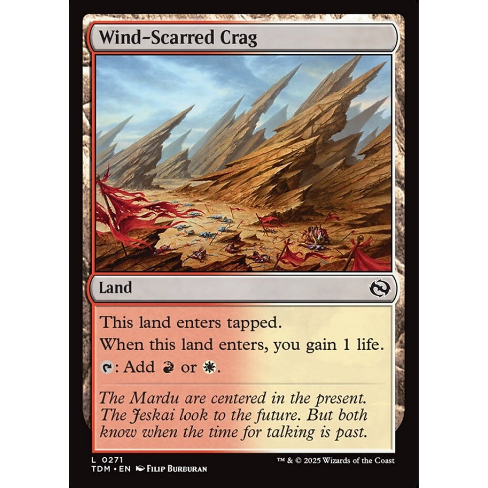 Wind-Scarred Crag common 271 Magic the Gathering Tarkir: Dragonstorm
