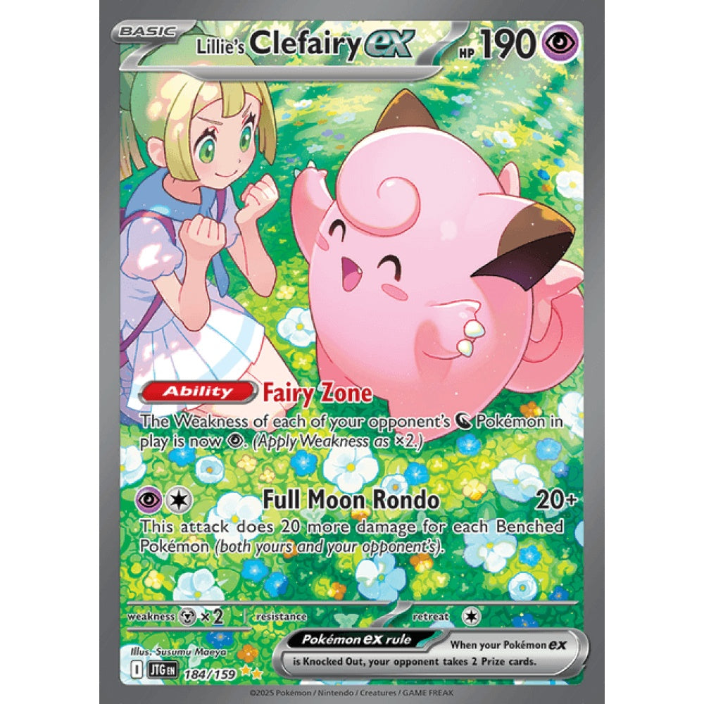 Lillie's Clefairy ex Secret Illustration Rare 184/159 Pokemon Card Game Journey Together