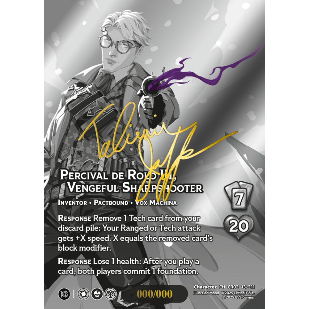 Percival de Rolo III, Vengeful Sharpshooter, 13/211, CR02, Universus, Critical Role: Heroes Of Exandria, Character, CH-CR