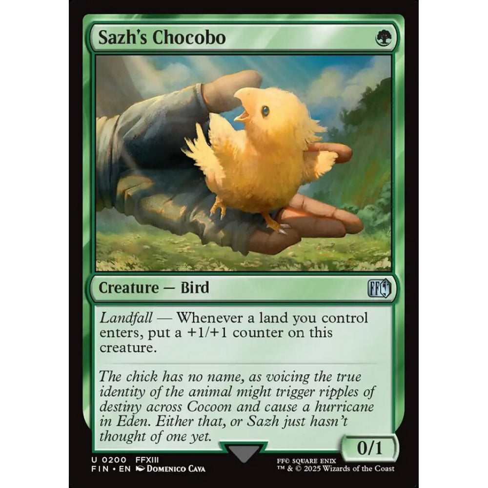 Sazh's Chocobo uncommon 200 Magic the Gathering Final Fantasy