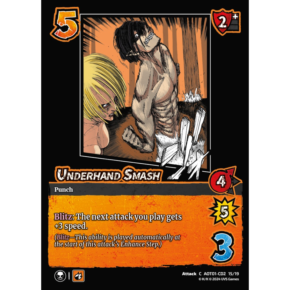 Underhand Smash, 15/19, C, UniVersus, Attack on Titan: Battle for Humanity