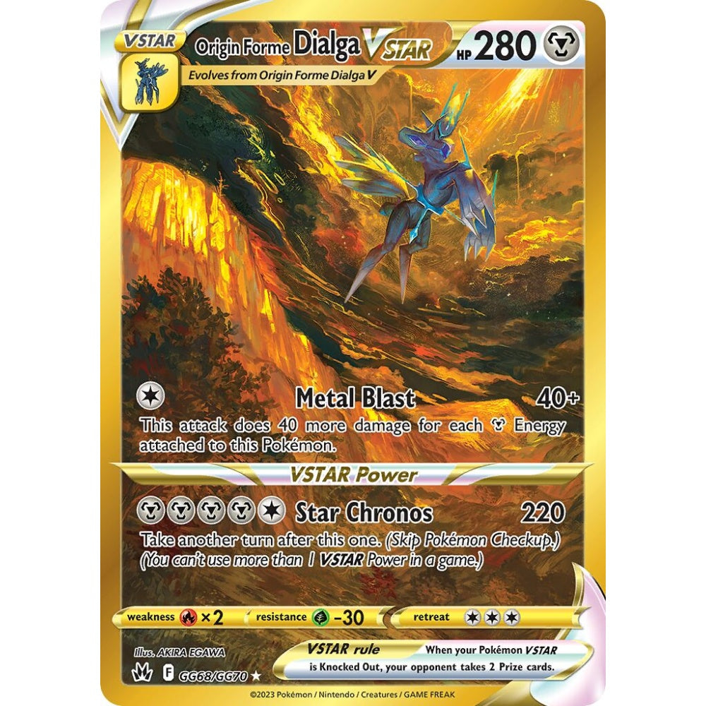 Origin Forme Dialga VSTAR Rare Secret GG68/GG70 Pokemon Card Game Crown Zenith