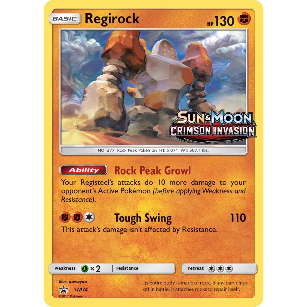 Regirock Promo SM74 Pokemon Card Game Sun & Moon Promos