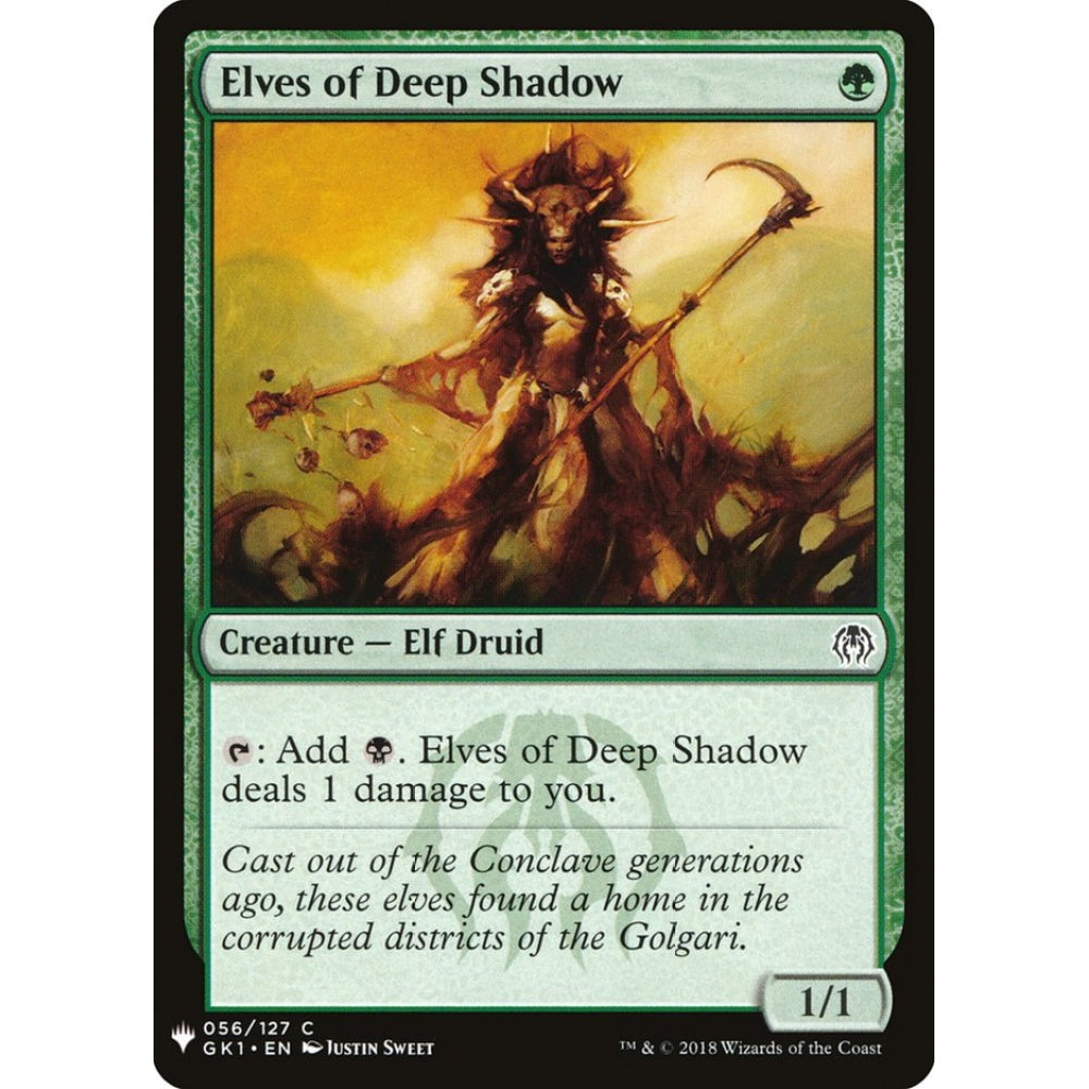 Elves of Deep Shadow common GK1-56 Magic the Gathering The List