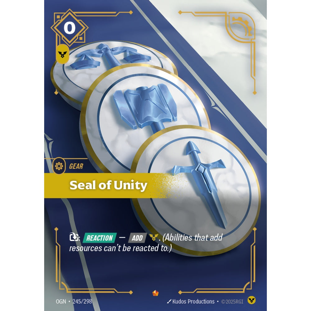 Seal of Unity OGN-245/298 Riftbound Card Game Origins Epic