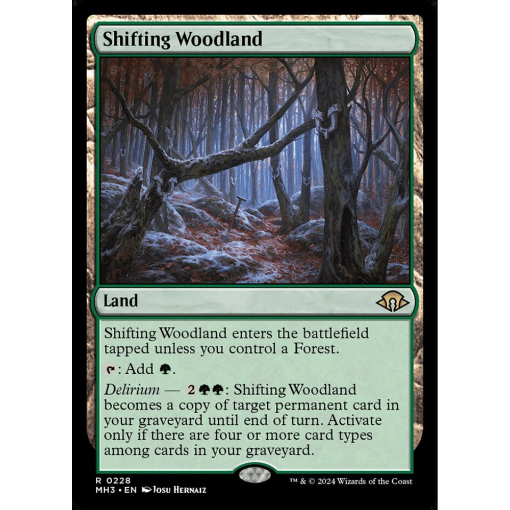 Shifting Woodland, 228, rare, Magic: The Gathering, Modern Horizons 3
