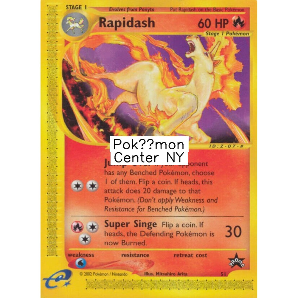 Rapidash Promo 51 Pokemon Card Game Wizards of the Coast Promos