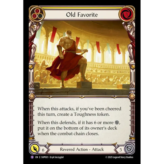 Old Favorite SUP023-RF Super-Rare Flesh & Blood Trading Card Game Super Slam in Rainbow Foil Art