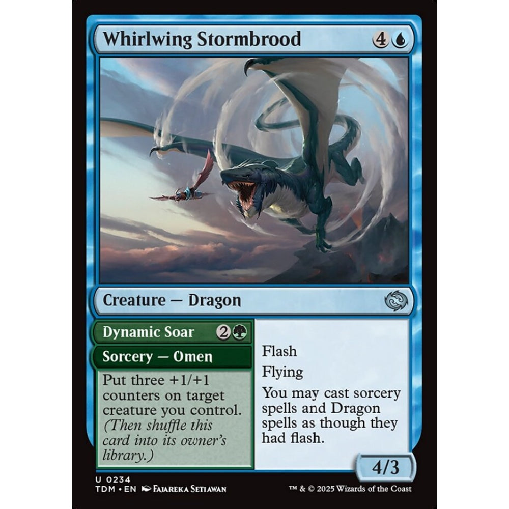 Whirlwing Stormbrood // Dynamic Soar uncommon 234 Magic the Gathering Tarkir: Dragonstorm