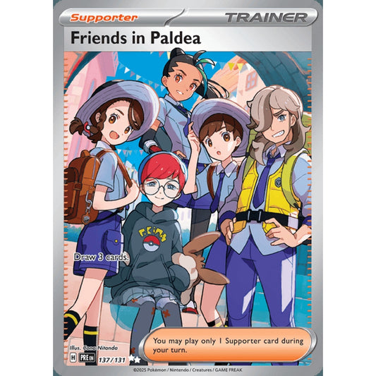 Friends in Paldea Full Art 137/131 Pokemon Card Game Prismatic Evolutions