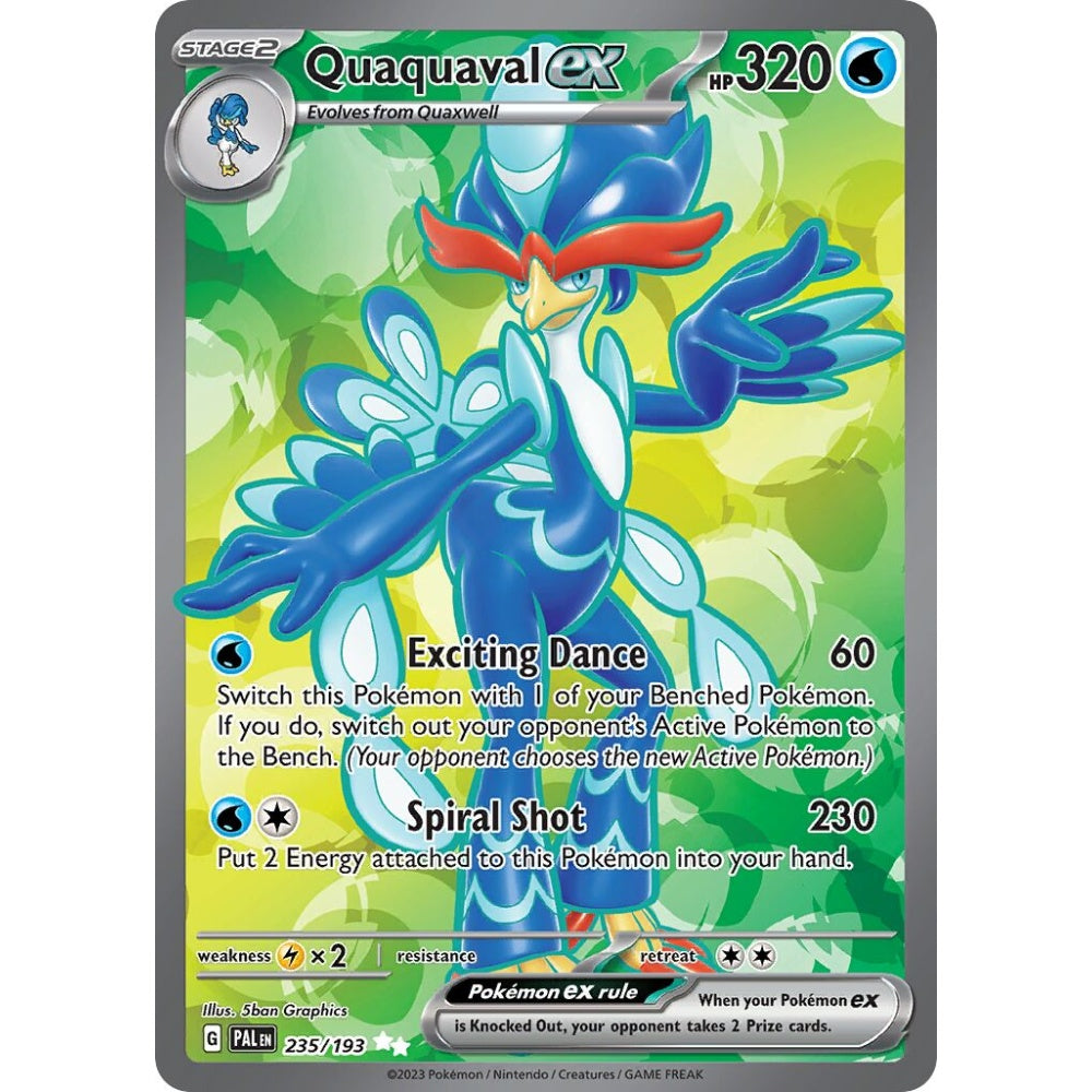 Quaquaval ex Ultra Rare 235/193 Pokemon Card Game Paldea Evolved
