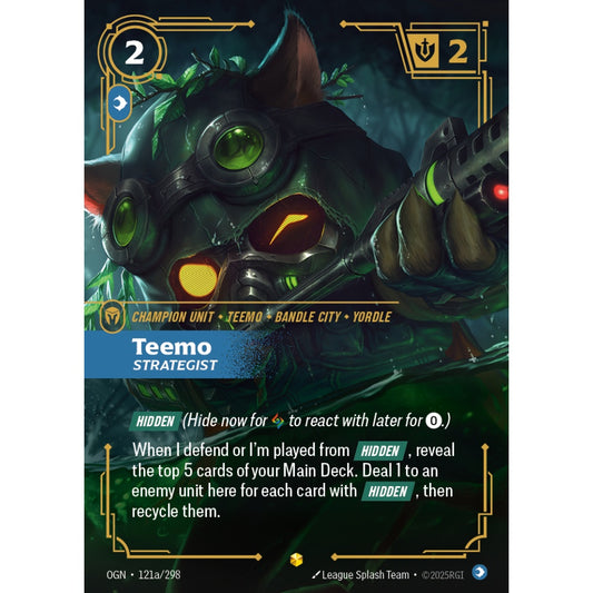 Teemo, Strategist OGN-121a/298 Riftbound Card Game Origins Showcase