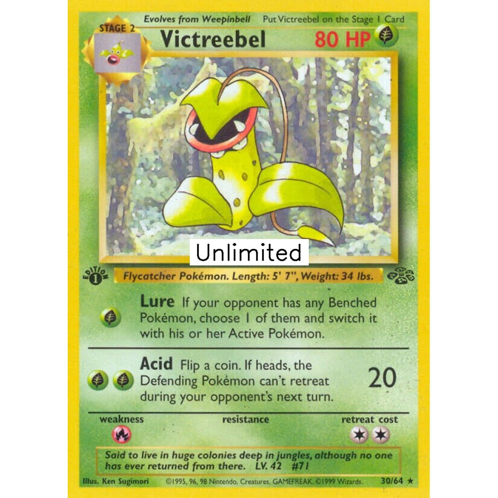 Victreebel Rare 30/64 Pokemon Card Game Jungle