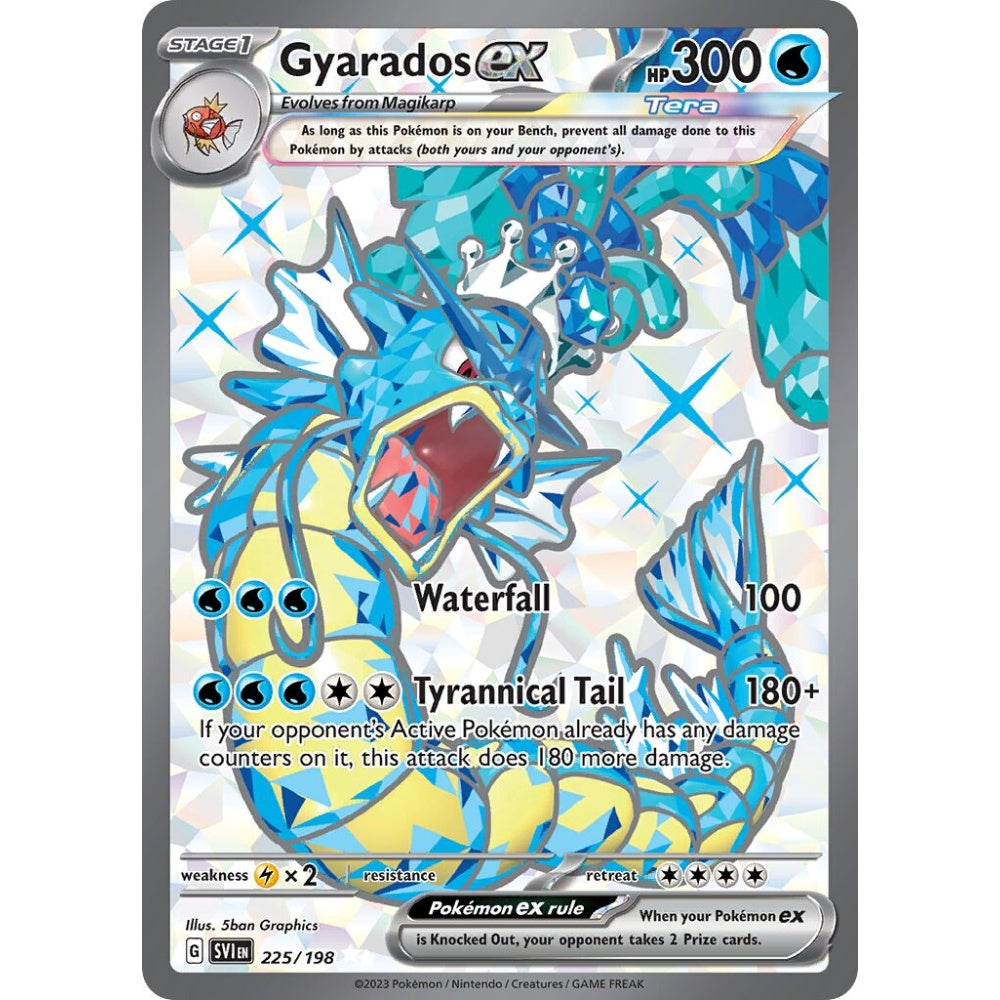 Gyarados ex Ultra Rare 225/198 Pokemon Card Game Scarlet & Violet