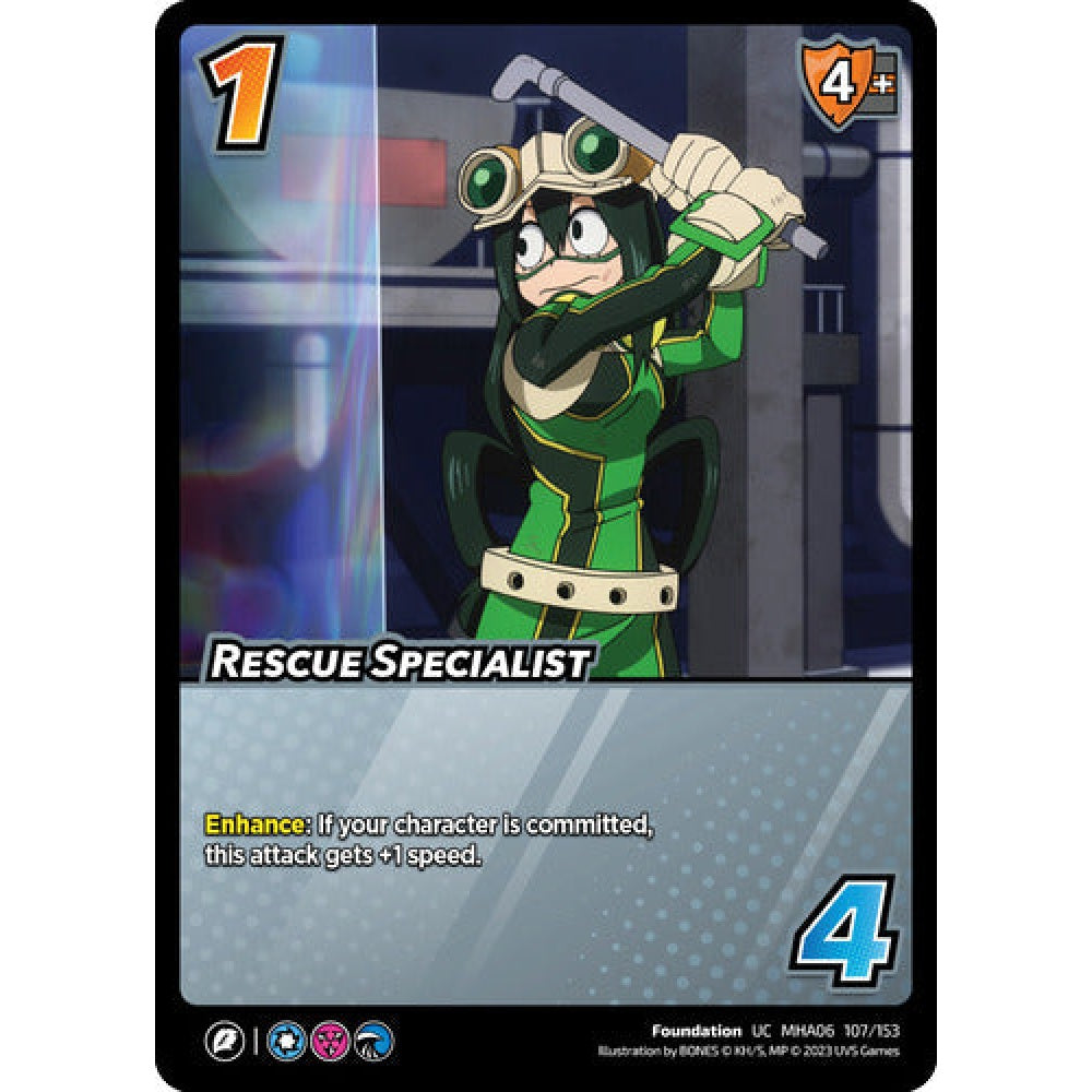 Rescue Specialist, 107/153, UC, UniVersus, MHA06 Jet Burn