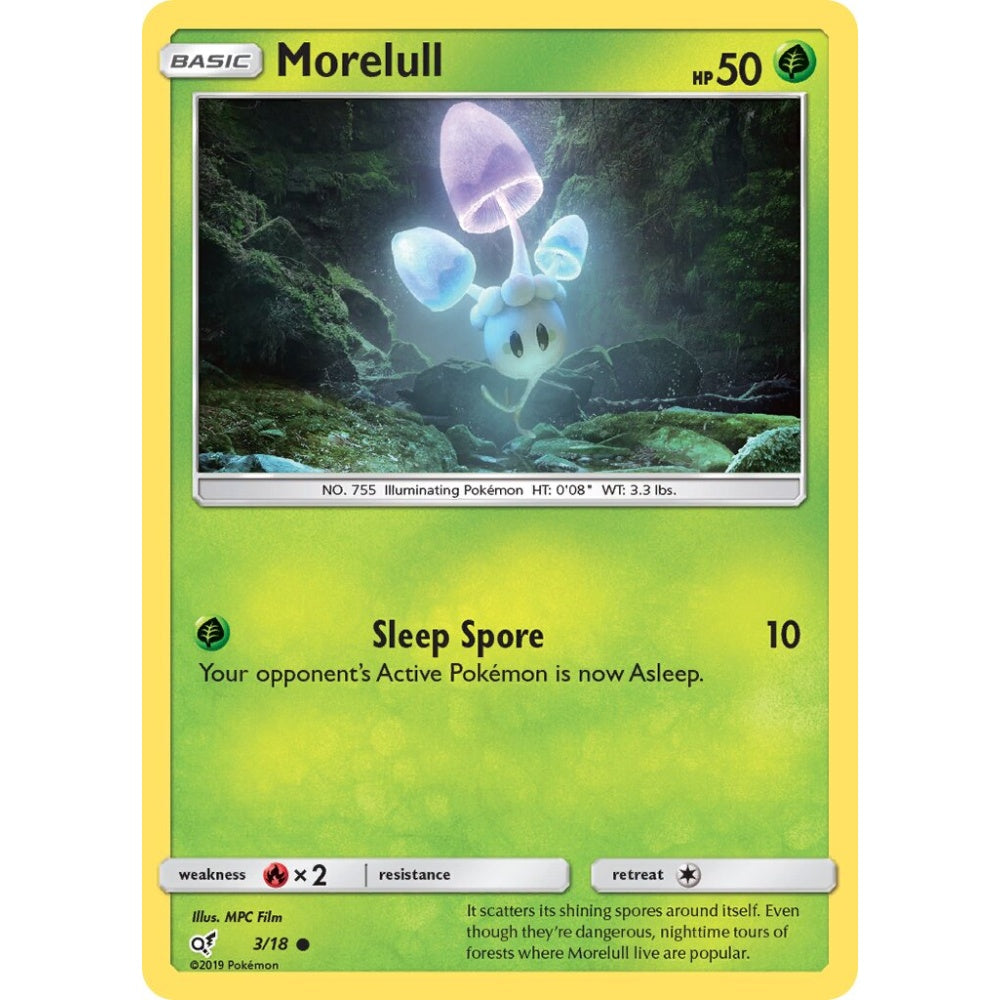 Morelull Common 3/18 Pokemon Card Game Detective Pikachu