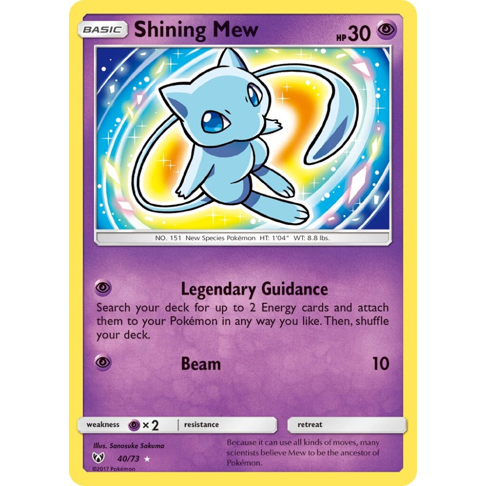 Shining Mew Rare Shining 40/73 Pokemon Card Game Shining Legends