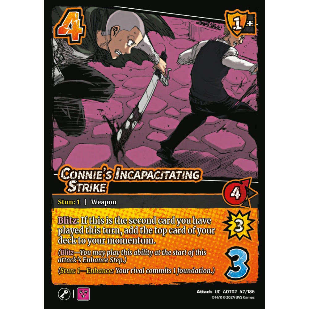 Connie's Incapacitating Strike, 47/186, AOT02, Universus, Attack on Titan: Origins of Power, Attack, UC