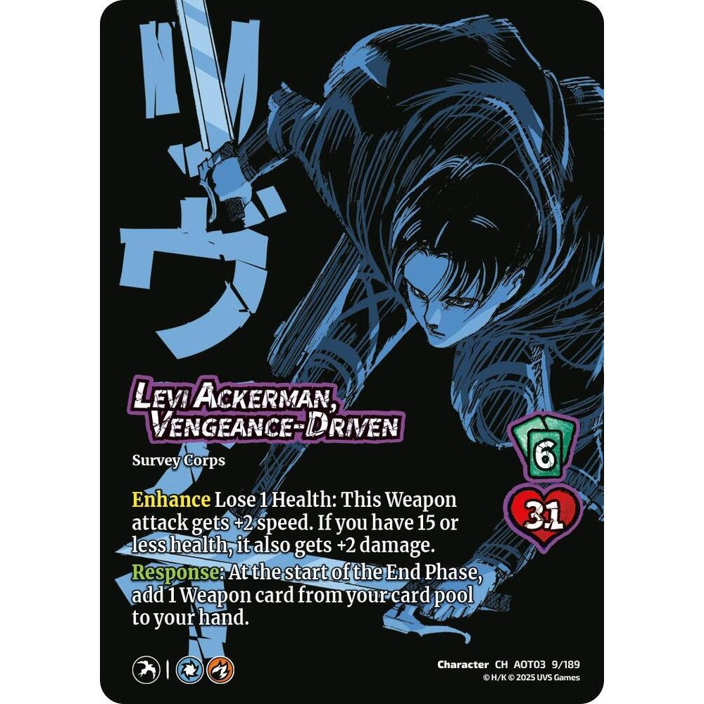 Levi Ackerman, Vengeance-Driven 9/189 AOT03 Universus Attack on Titan: Apocalypse Character CH