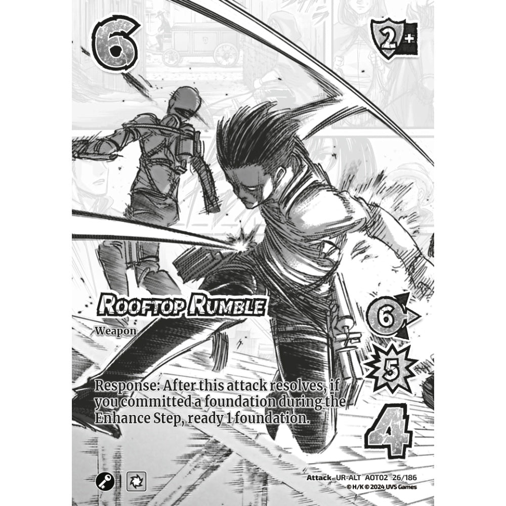 Rooftop Rumble, 26/186, AOT02, Universus, Attack on Titan: Origins of Power, Attack, UR-ALT