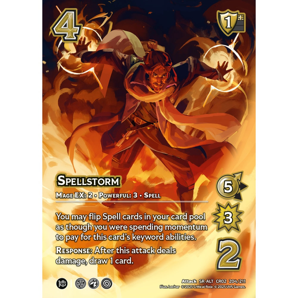 Spellstorm, 204/211, CR02, Universus, Critical Role: Heroes Of Exandria, Attack, SR-ALT