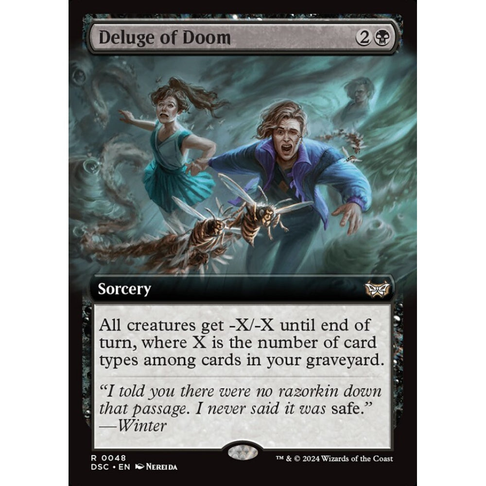 Deluge of Doom, 48, rare, Magic: The Gathering, Duskmourn: House of Horror Commander