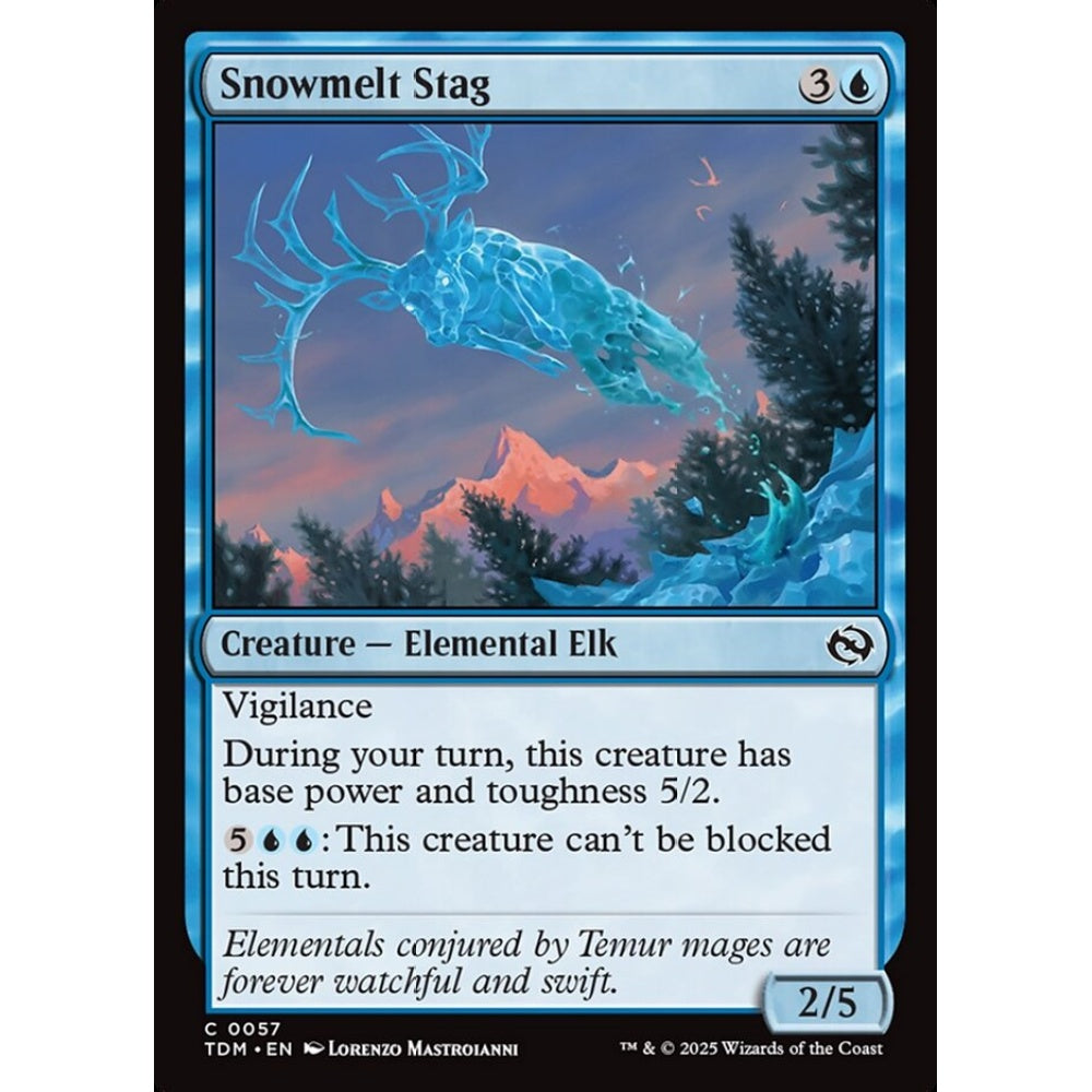 Snowmelt Stag common 57 Magic the Gathering Tarkir: Dragonstorm