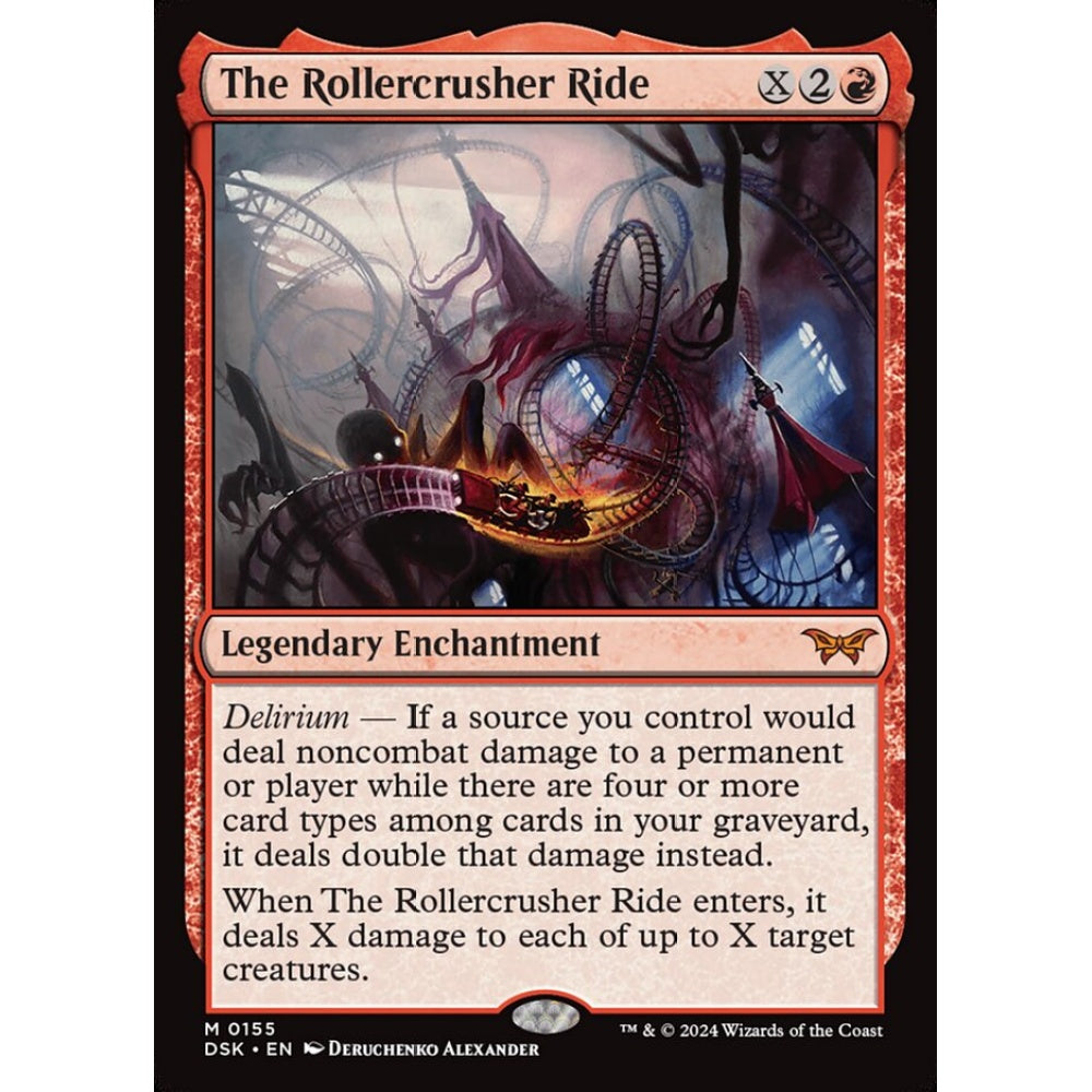 The Rollercrusher Ride, 155, mythic, Magic: The Gathering, Duskmourn: House of Horror