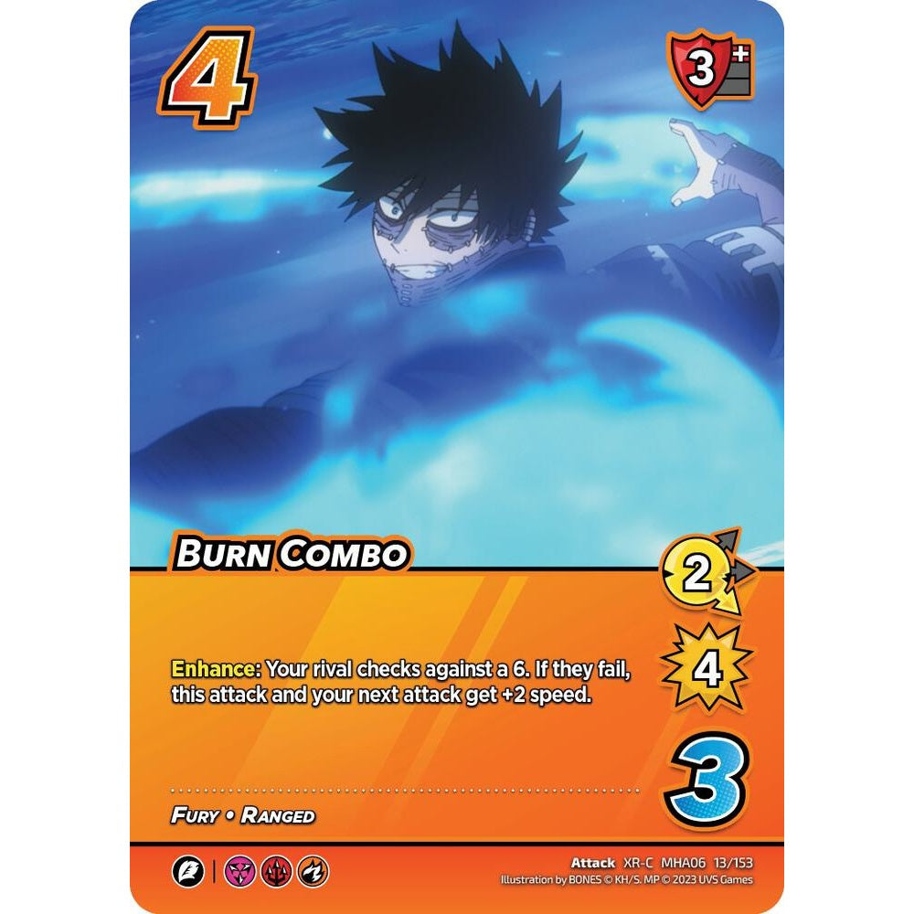 Burn Combo, 13/153, MHA06, Universus, MHA06 Jet Burn, nan