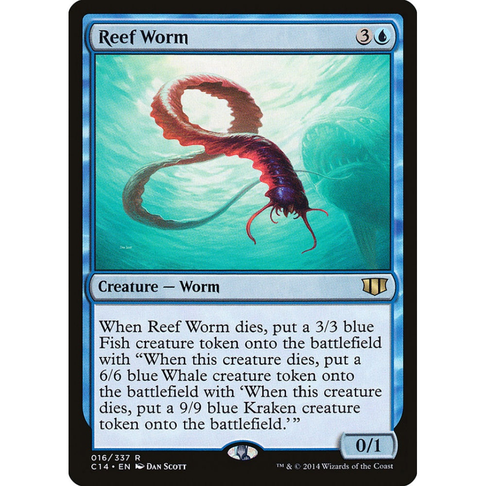 Reef Worm rare 16 Magic the Gathering Commander 2014