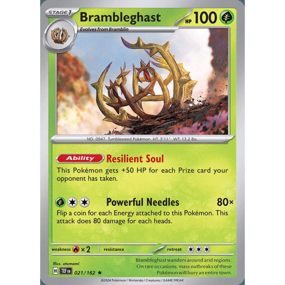 Brambleghast Rare 021/162 Pokemon Card Game Temporal Forces