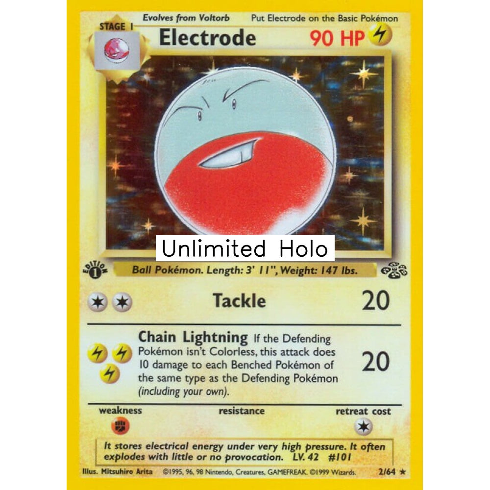 Electrode Rare Holo 2/64 Pokemon Card Game Jungle