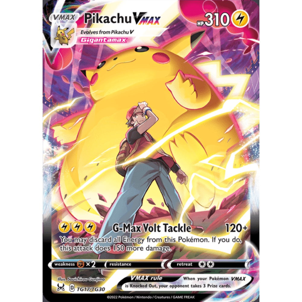 Pikachu VMAX Secret Illustration Rare TG17/TG30 Pokemon Card Game Lost Origins