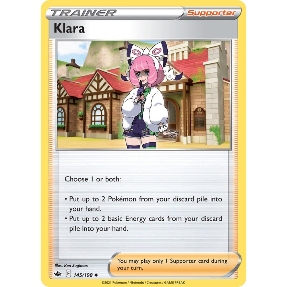 Klara Uncommon 145/198 Pokemon Card Game Chilling Reign