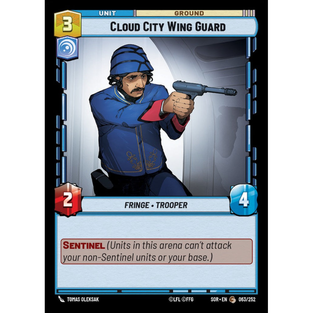 Cloud City Wing Guard, 63, C, Star Wars Unlimited, Sparks Of Rebellion