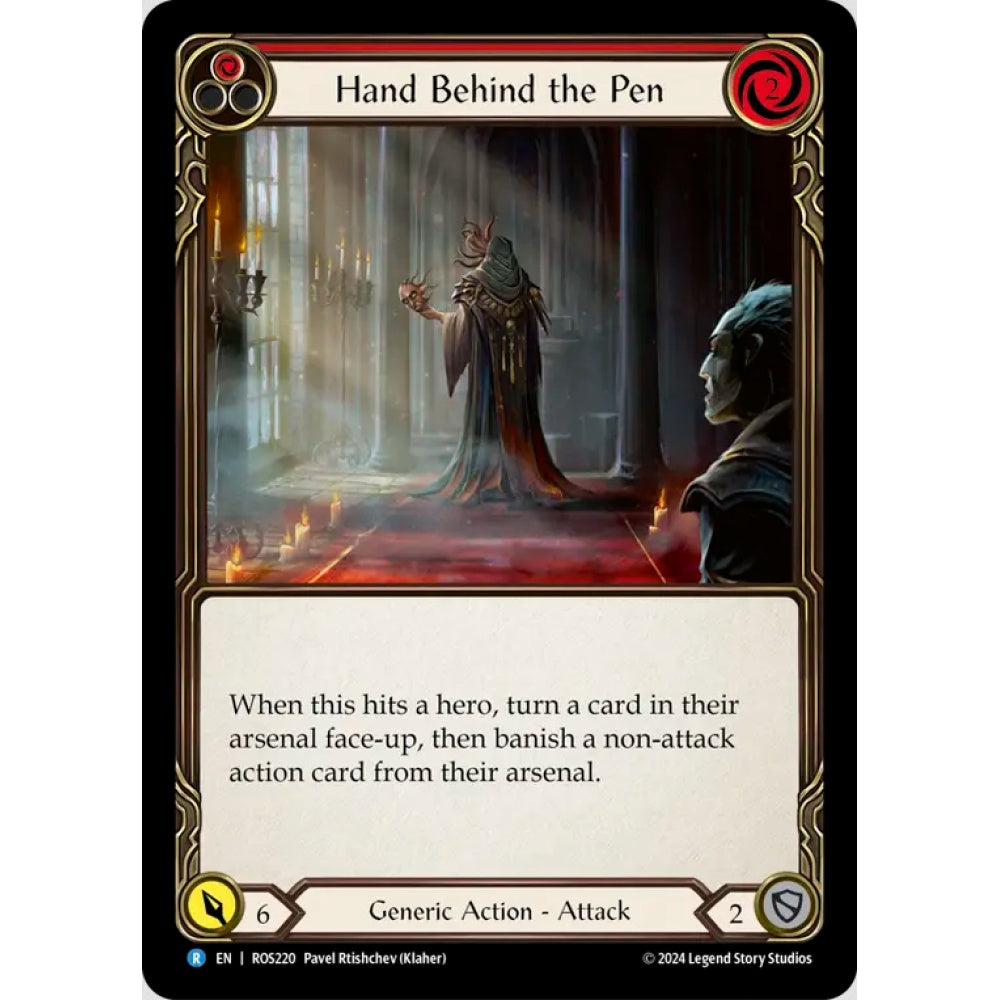 Hand Behind the Pen, ROS220, Rare, Flesh and Blood, Rosetta