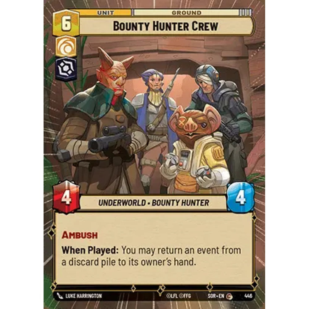 Bounty Hunter Crew, 446, C, Star Wars Unlimited, Sparks Of Rebellion