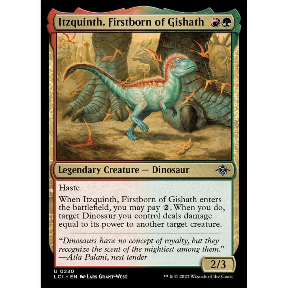 Itzquinth, Firstborn of Gishath uncommon 230 Magic the Gathering The Lost Caverns of Ixalan