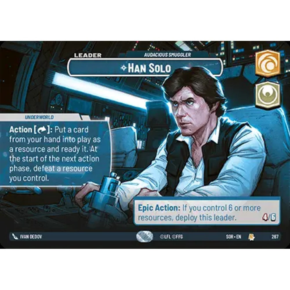 Han Solo, 267, R, Star Wars Unlimited, Sparks Of Rebellion