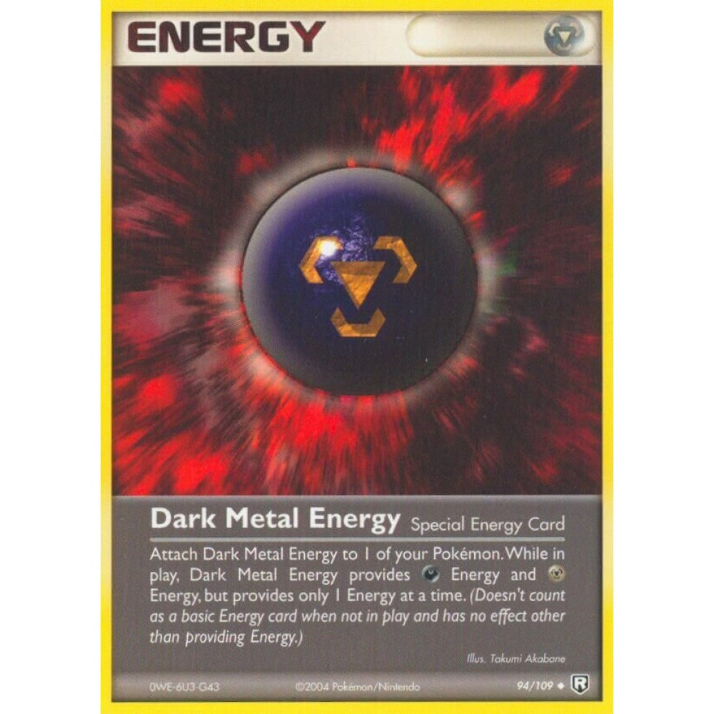 Dark Metal Energy Uncommon 94/109 Pokemon Card Game EX Team Rocket Returns