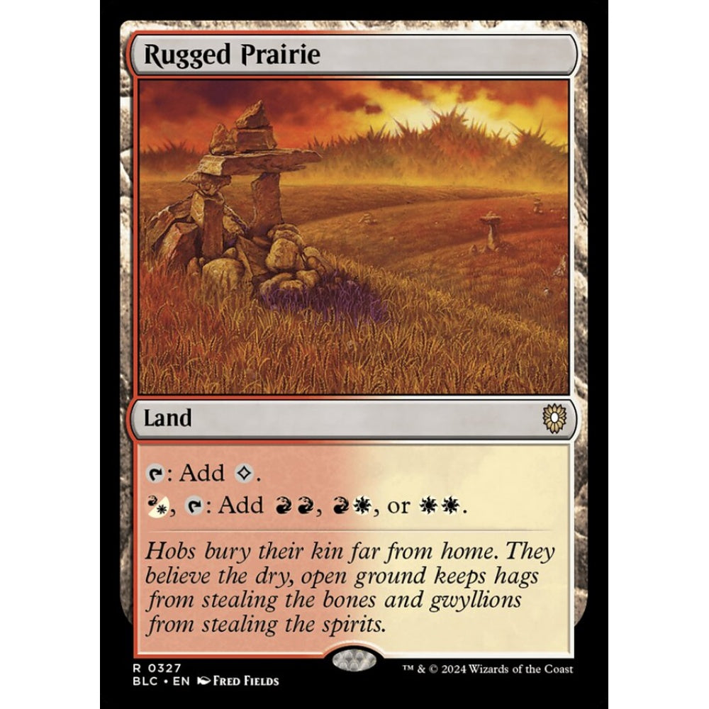 Rugged Prairie, 327, rare, Magic: The Gathering, Bloomburrow