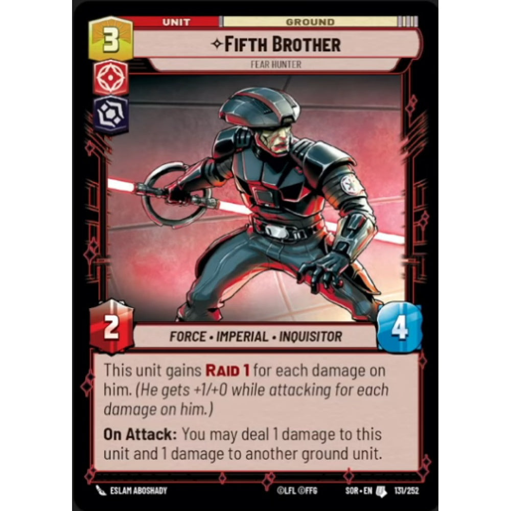 Fifth Brother, 131, U, Star Wars Unlimited, Sparks Of Rebellion