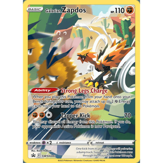 Galarian Zapdos Black Star Promo SWSH283 Pokemon Card Game Sword & Shield Promos