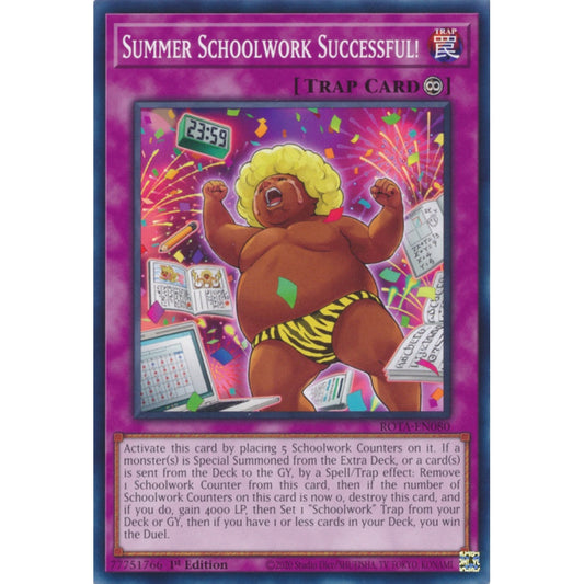 Summer Schoolwork Successful! ROTA-EN080 Common Common Yu-Gi-Oh Rage of the Abyss in Art