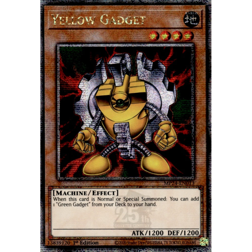 Yellow Gadget, MP24-EN013, Quarter Century Secret Rare, Yu-Gi-Oh!, 25th Anniversary Tin: Dueling Mirrors