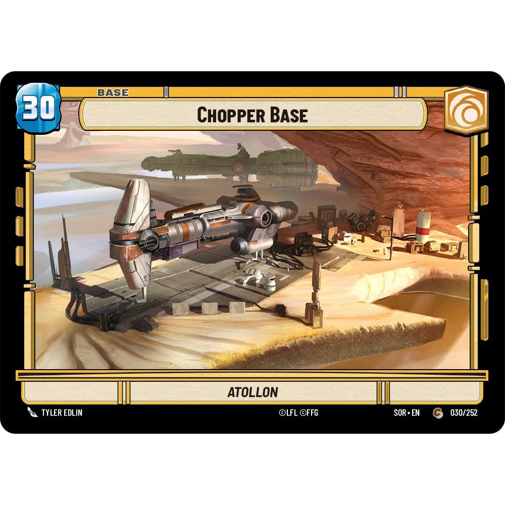 Chopper Base / Shield Token, 30, C, Star Wars Unlimited, Sparks Of Rebellion